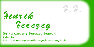 henrik herczeg business card